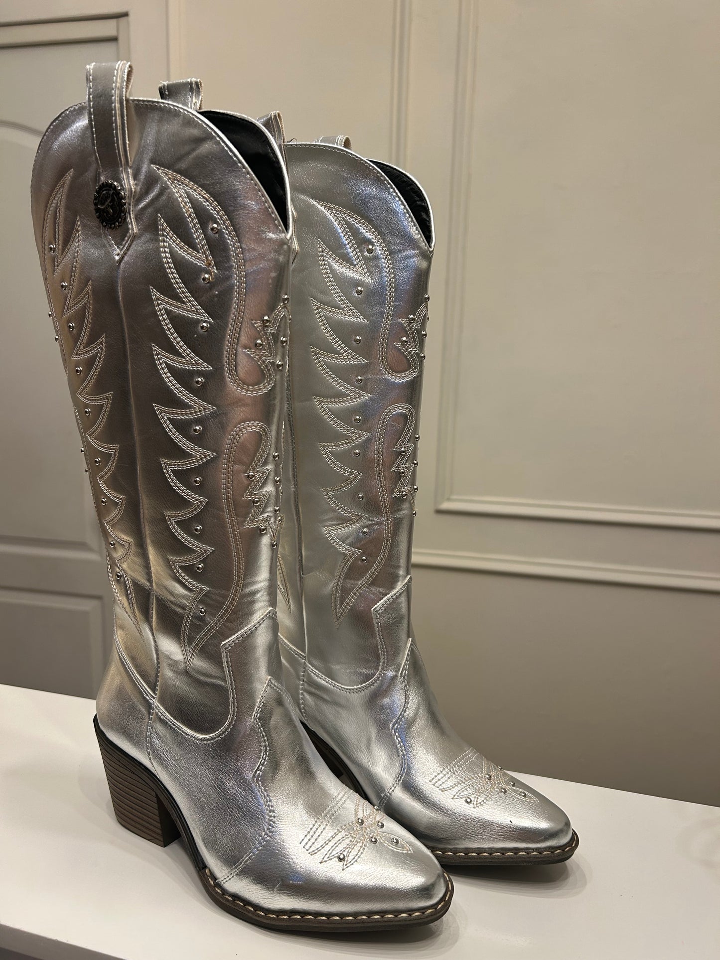 Botas vaqueras Plata