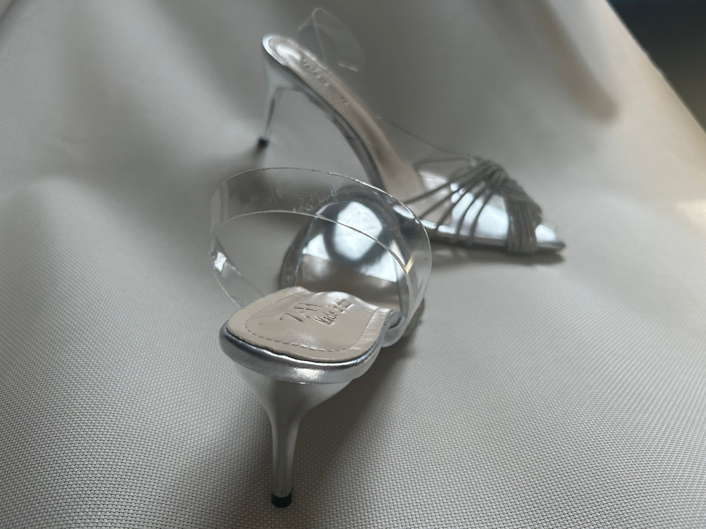 Estilette Plata tacón 6 cm