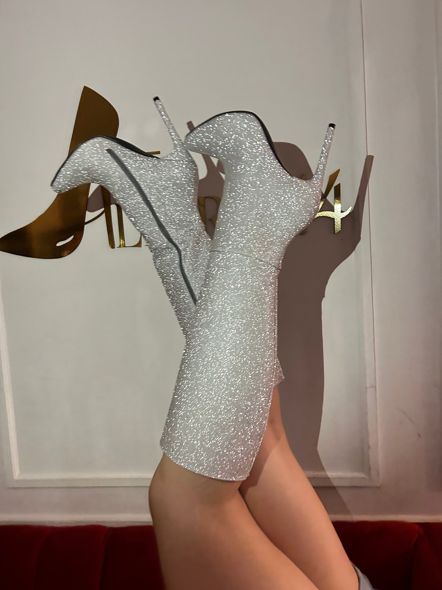 Borras brillantes plata